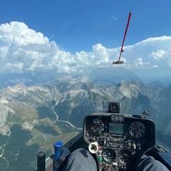 Flugwegposition um 15:09:32: Aufgenommen in der Nähe von Isère, Frankreich in 2614 Meter